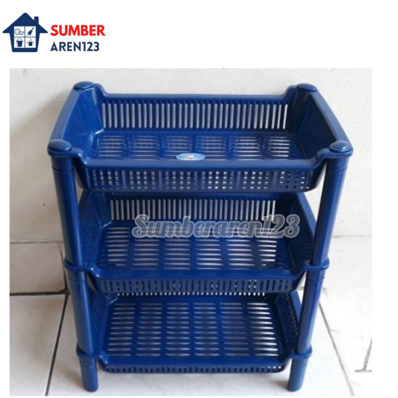 Rak Mini Plastik Susun 3 Segi Rak Plastik Segi Kecil Serbaguna