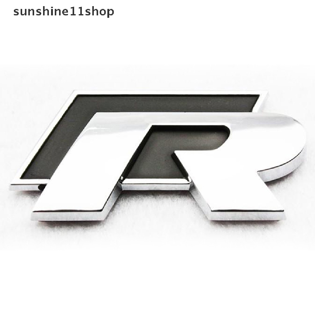 Sho - Stiker Emblem / Badge Rline R Line Bahan Metal Untuk Bagasi Mobil VW GOLF