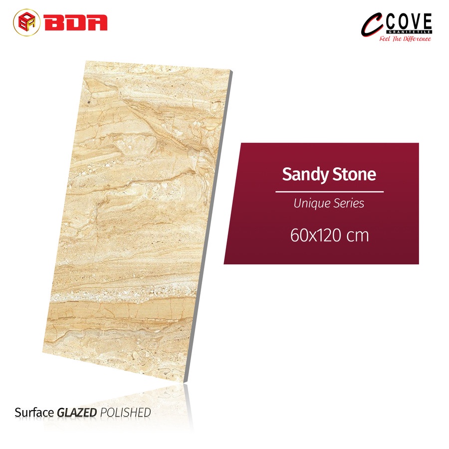 SANDY STONE GLOSSY UK.60X120 DINDING/LANTAI GRANITE COVE