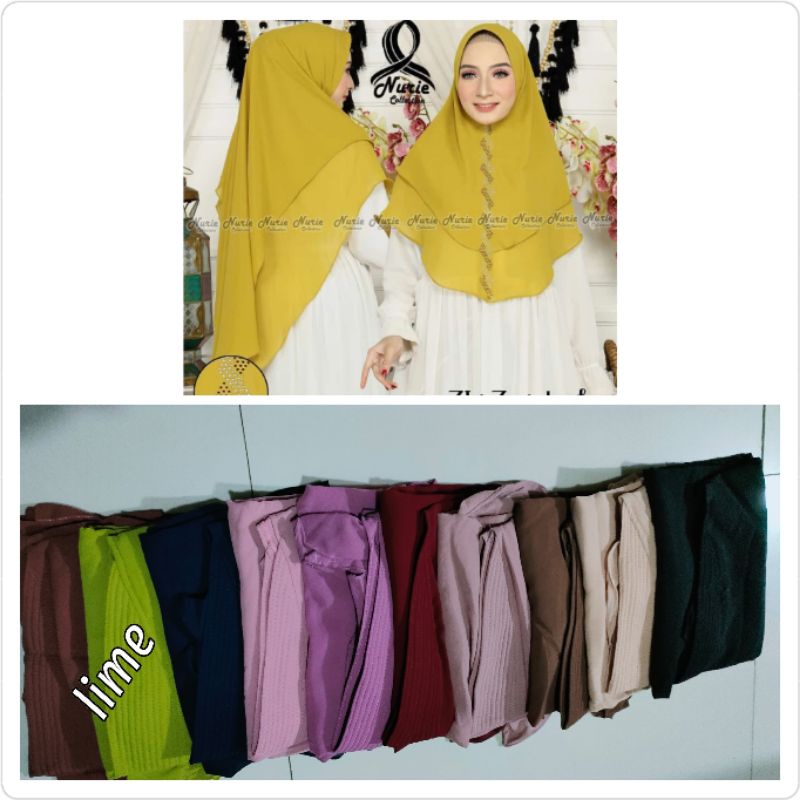 Jilbab Khimar Syar'i Pet Antem 2 Layer Ceruti Bobydoll