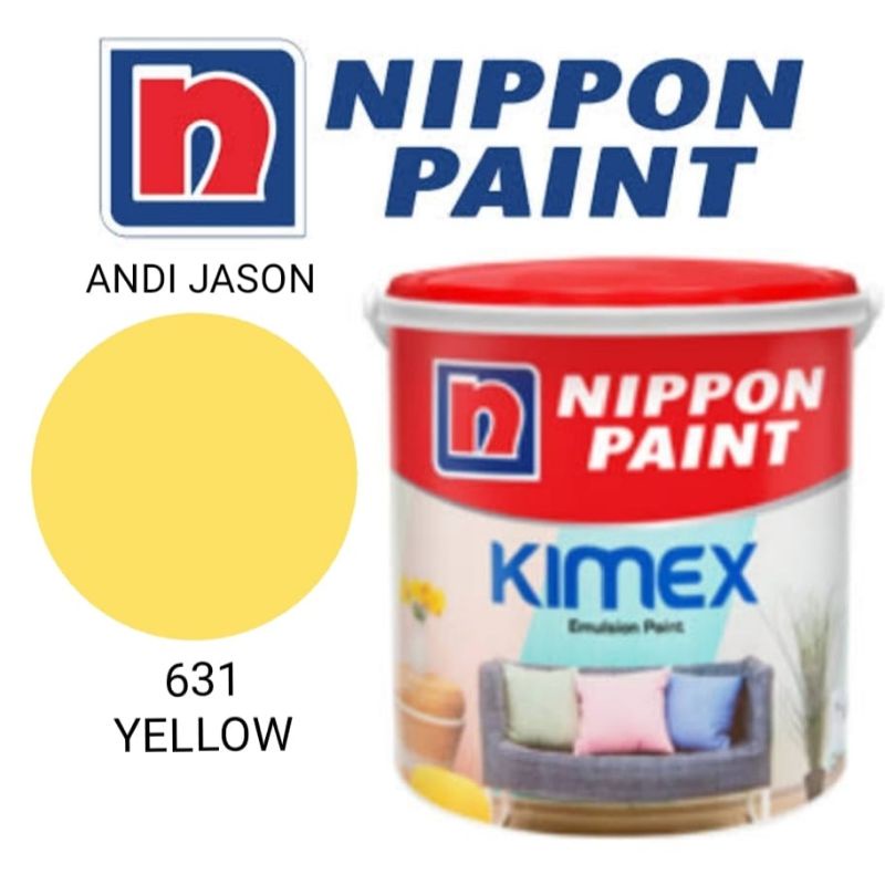 CAT TEMBOK KIMEX NIPPON PAINT 4.5KG / GALON  / CAT DINDING / CAT AIR NO 631 YELLOW