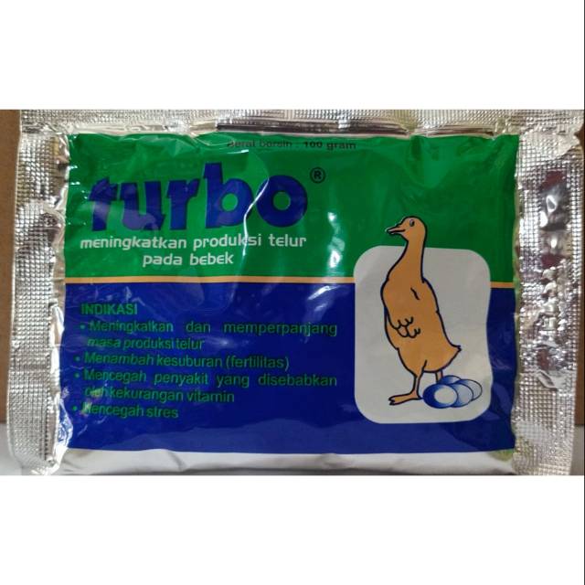 

TURBO 100 gram penambah produksi telur bebek