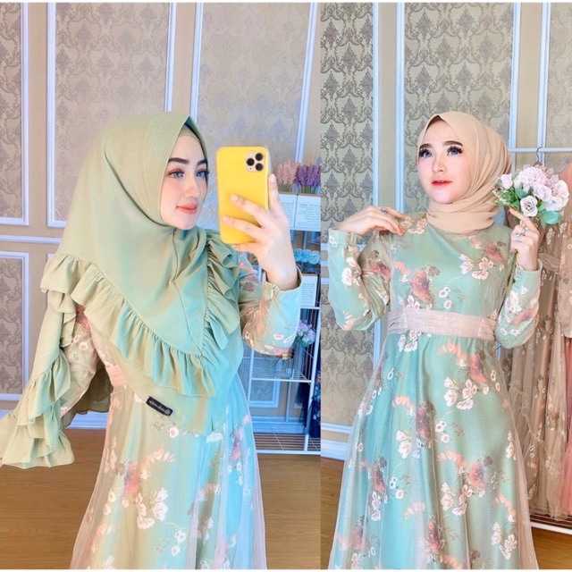 Dress syari vintage terbaru 2020 brand shella saukiah