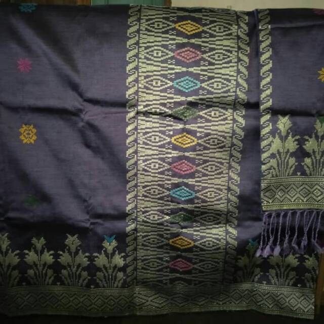 Kain Songket Tenun Silungkang Warna Ungu Millenial