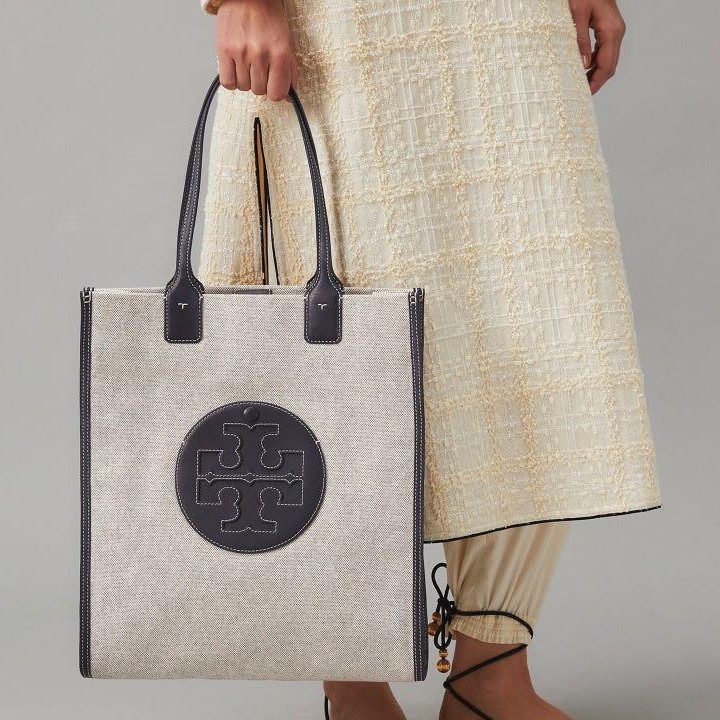 Tory Burch Ella Canvas Tall Tote Bag