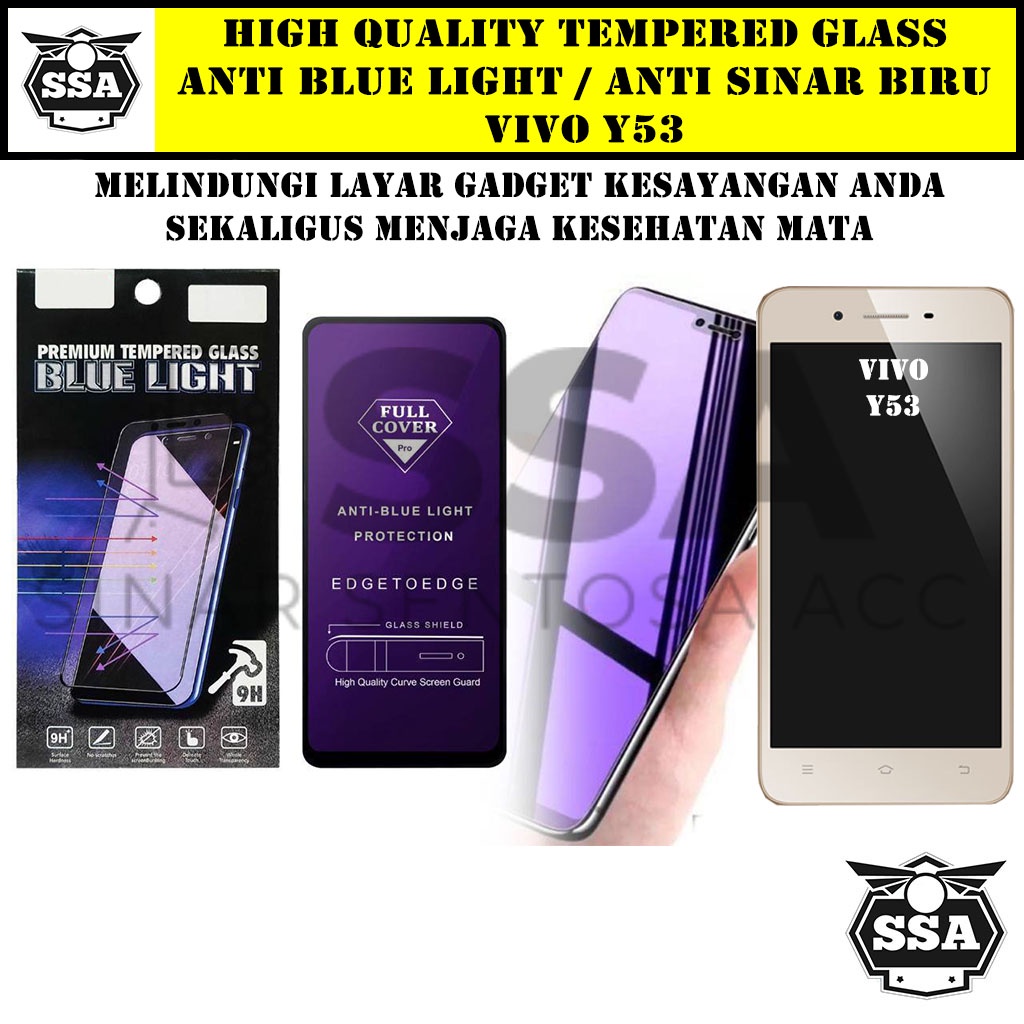 Tempered Glass VIVO Y53 Anti Blue Light Anti Sinar Biru Y 53 Ori Original Hp Temper Anti Lecet Gores TG