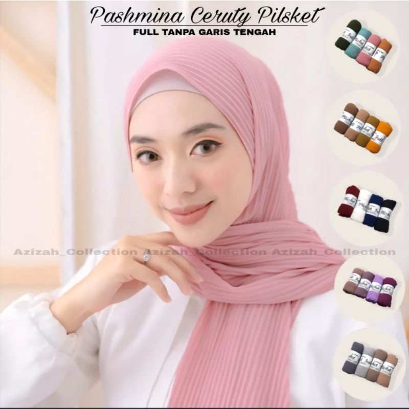 Pashmina Plisket Full/ Pasmina Ceruty Babydoll/ Pashmina Pleated