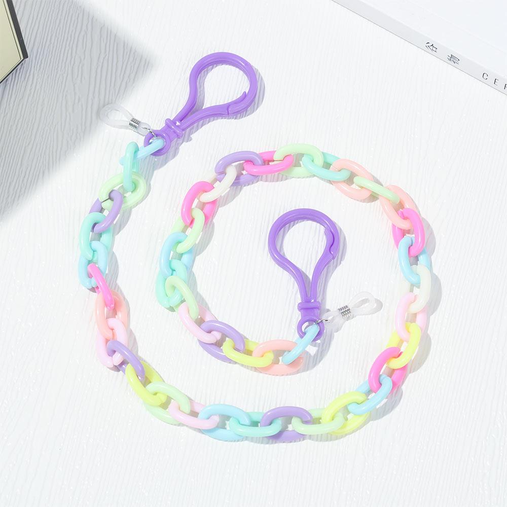 Lily Warna Acak Rantai Kacamata Wanita Anak Kalung Lanyard Non-slip