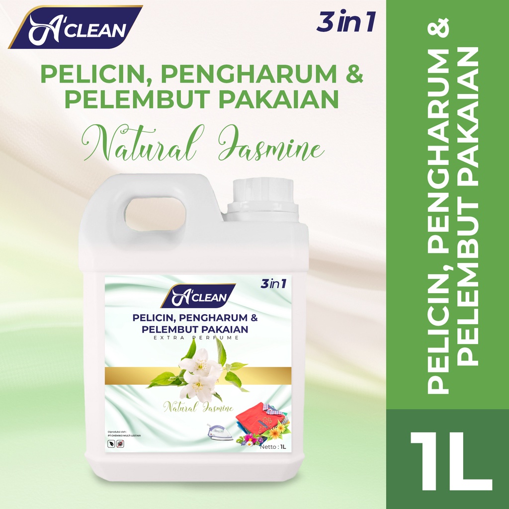 Pelicin Setrika &amp; Pakaian / Pengharum dan Pelembut Pakaian &amp; Laundry 1000ml Amorens A Clean Care [1 Liter]