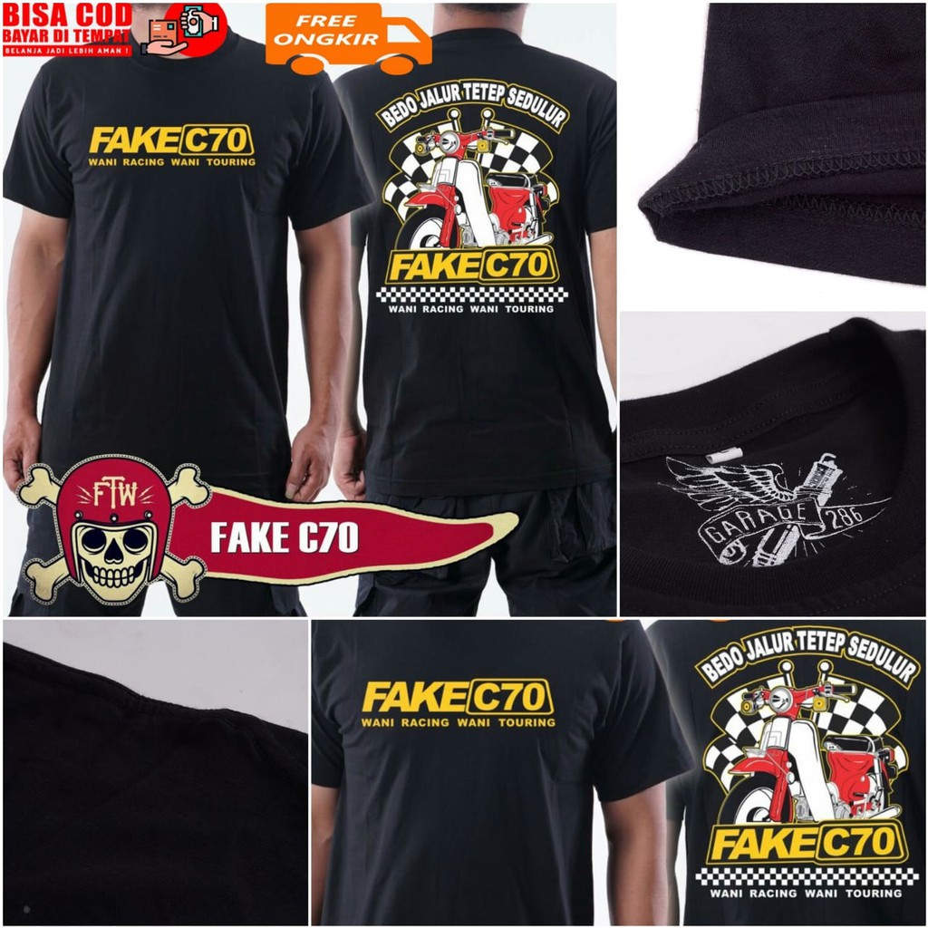 Fake C70 Kaos C70 Kaos Honda Baju Motor Kaos Fake C70 Kaos C70 Bebek Jahat Kaos Motor Shopee Indonesia