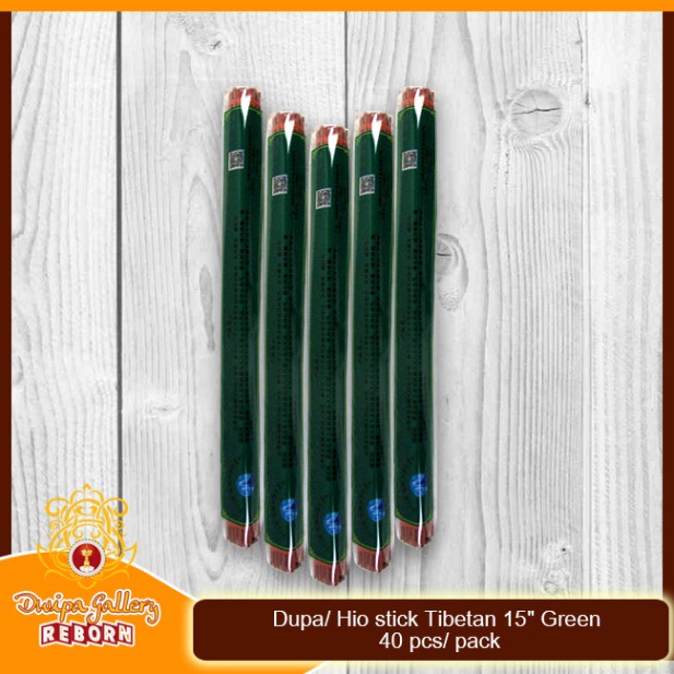 Dupa/ Hio Wangi Tibetan stick 15&quot; Green 40 pcs/ pack