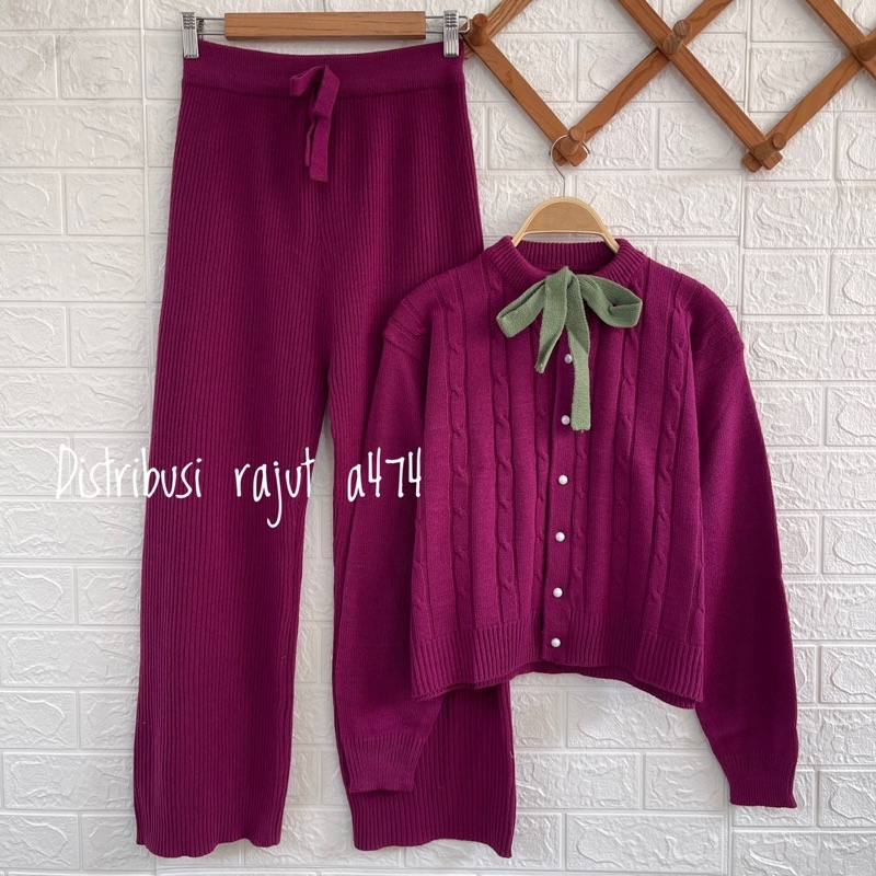 ONESET SETELAN  SWEATER KNITS AMELIA DAISY