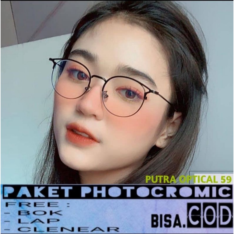 FRAME KACAMATA MINUS ANTIRADIASI | LENSA PHOTOCROMIC | 9029