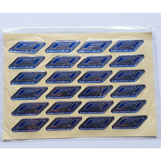 Stiker Logo Emblem Tulisan PGM FI Honda Bebek Matic  Beat Vario Supra