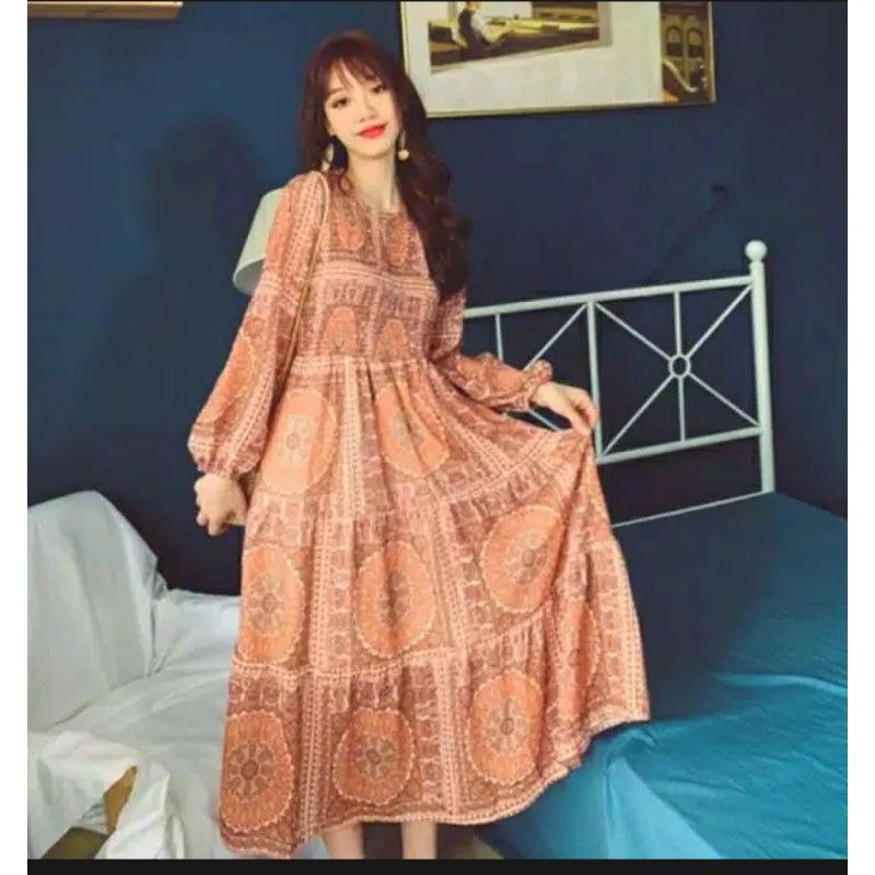 MDLV ~ 1230 REN MAXI LONG DRESS GAMIS MAXI DRESS PREMIUM BEST SELLER FASHION IMPORT