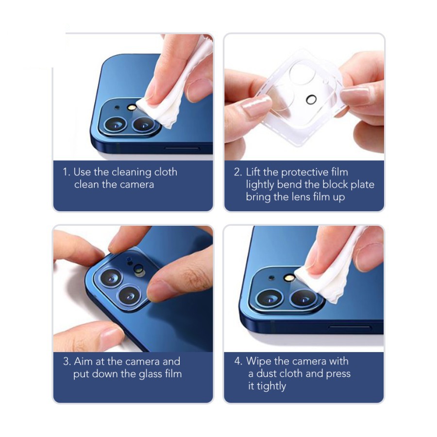 Tempered Glass Camera 3D Full cover iPhone 12 Pro Max Tempered Glass Kamera Lens Protector