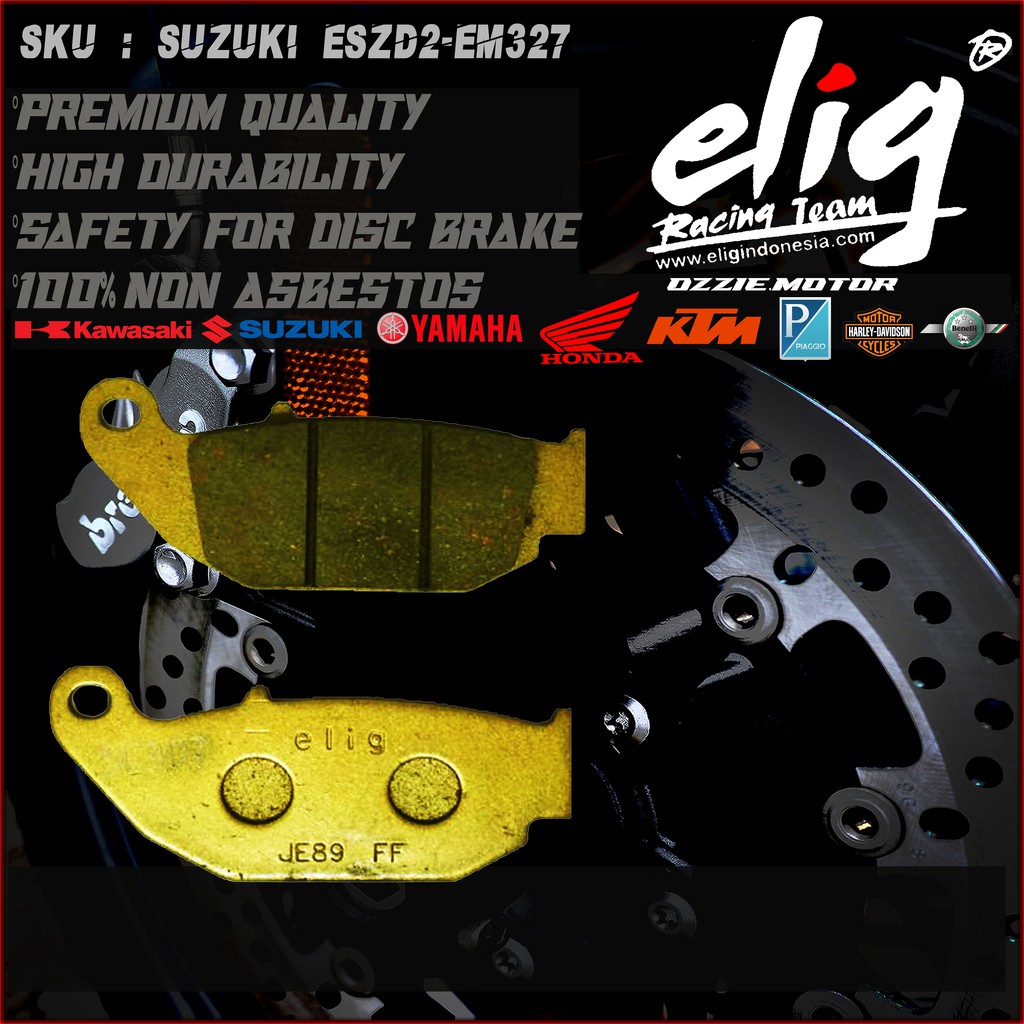 Kampas Rem Cakram ELIG EM327 SUZUKI: GSX - R150 (R), HONDA: CRF 150L