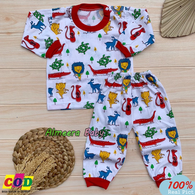 Setelan Baju Tidur Bayi Lengan Panjang Usia 3-12 Bulan Almeera Baby and Kids