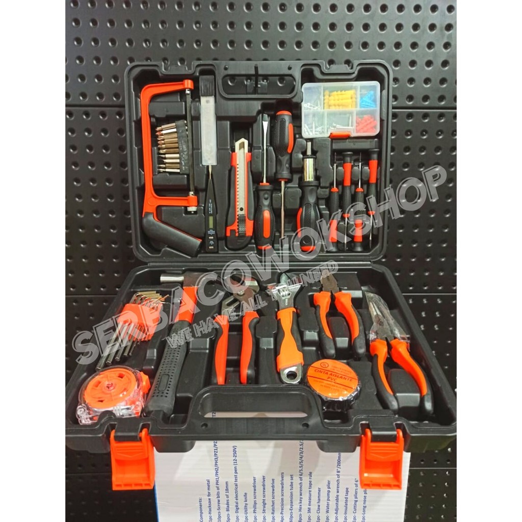 Lumos Tool Kit Set 100 Pcs Kunci Perkakas Toolkit Set Serbaguna + Bonus