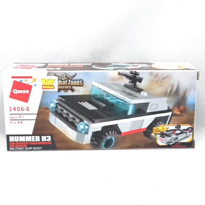 Block 2 in 1 Qman Lego Satuan 1406-8 Hummer H3 TS