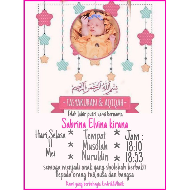 Desainer Kartu Nama Bayii Aqiqah
