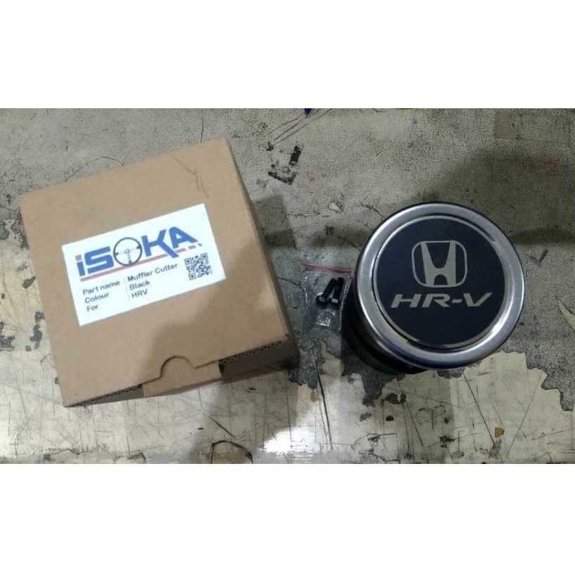 Muffler Cutter Buntut Knalpot Hitam Tulisan H Honda HRV