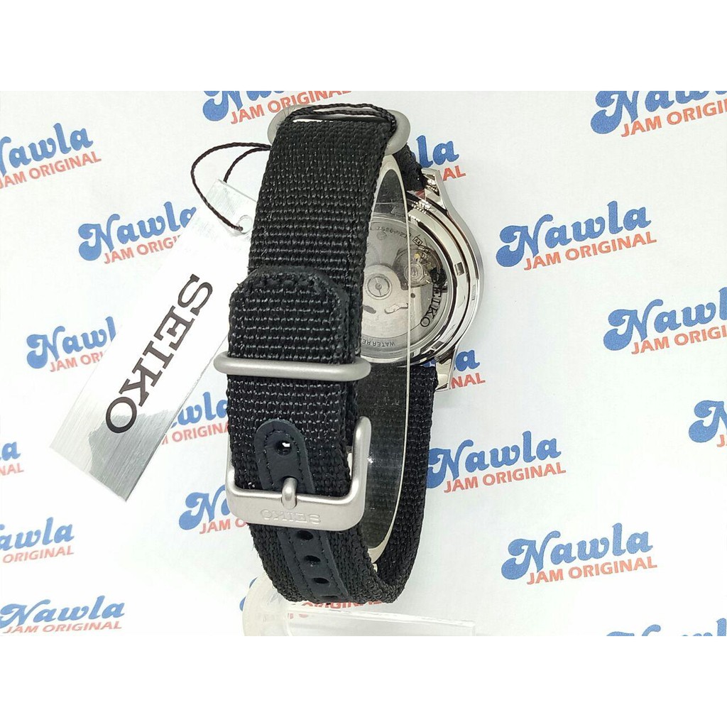 Seiko 5 SNK809K2 Automatic Black Nylon Strap - Jam Tangan Pria SNK809