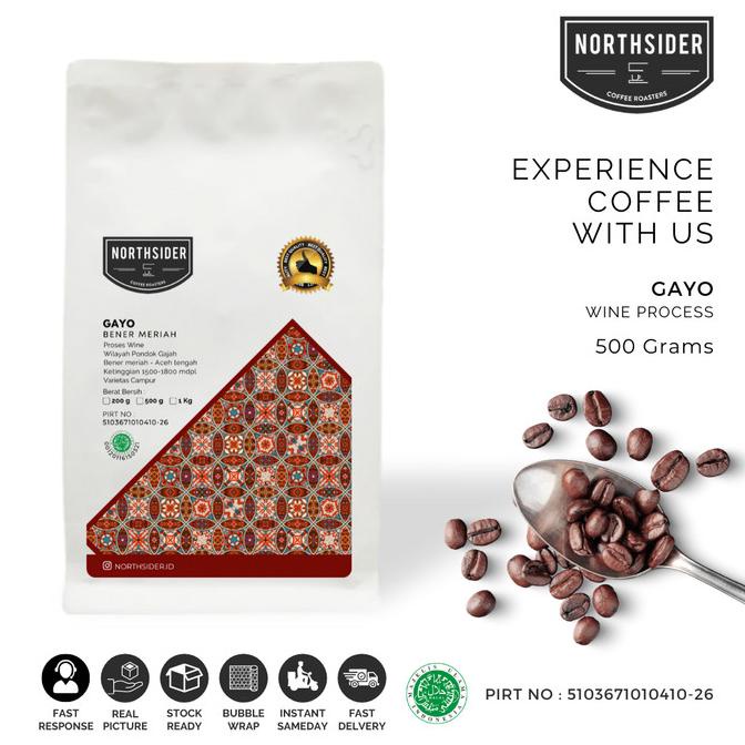 

BIJI KOPI ARABIKA GAYO WINE NATURAL - 500GR NORTHSIDER COFFEE