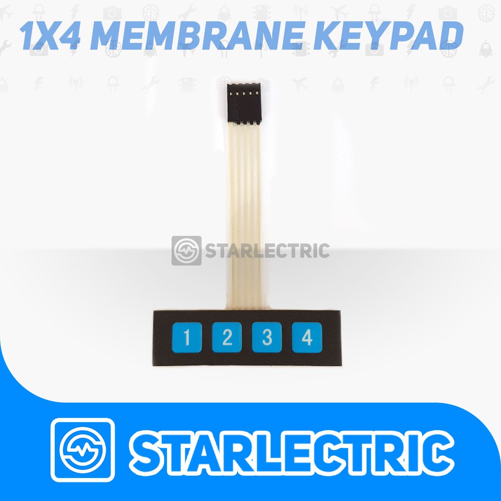 Membrane Keypad 1x4 Button 4 Arduino