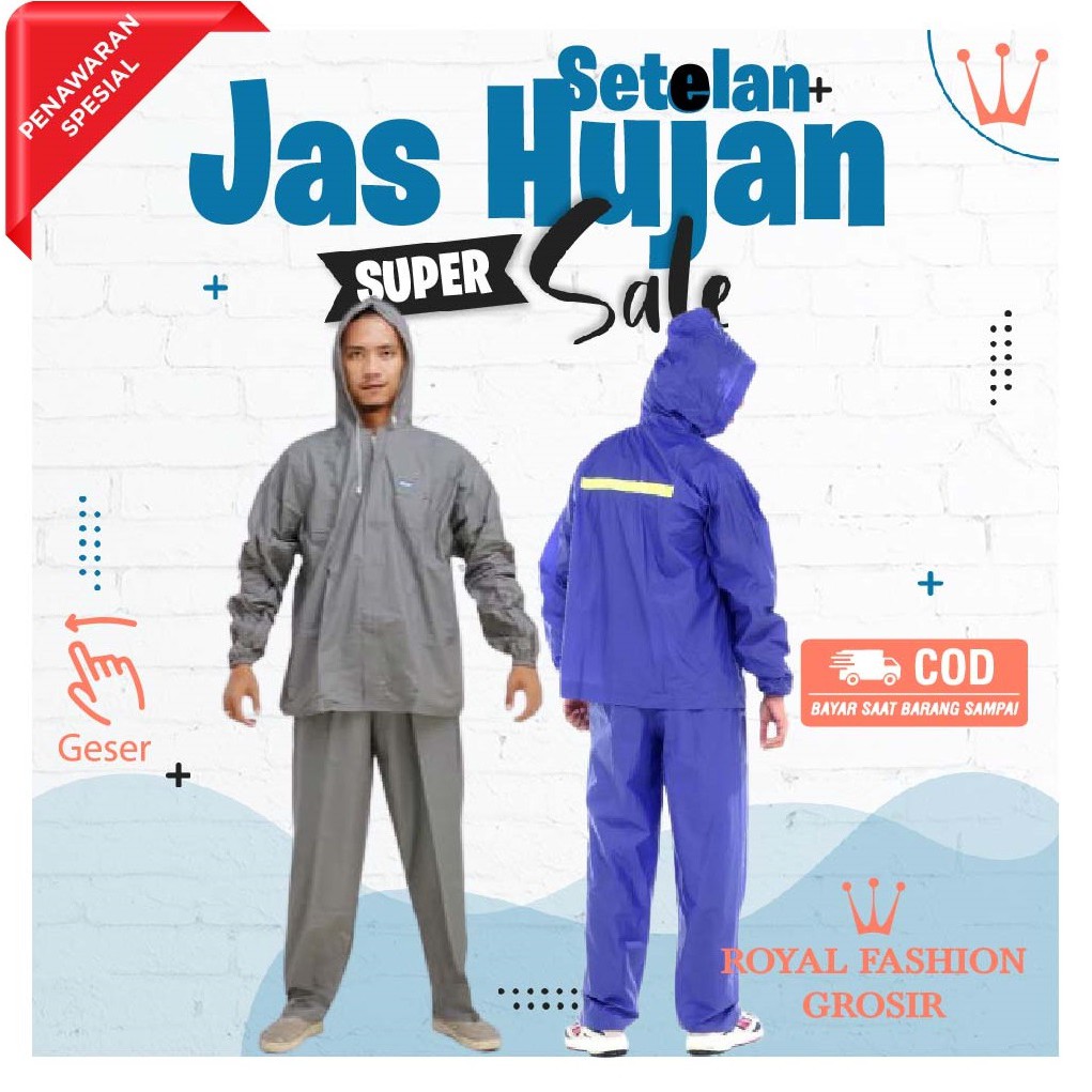 Jas mantel setelan stelan hujan ujan pria wanita celana motor Paramount Scotchlight 69112 Dewasa