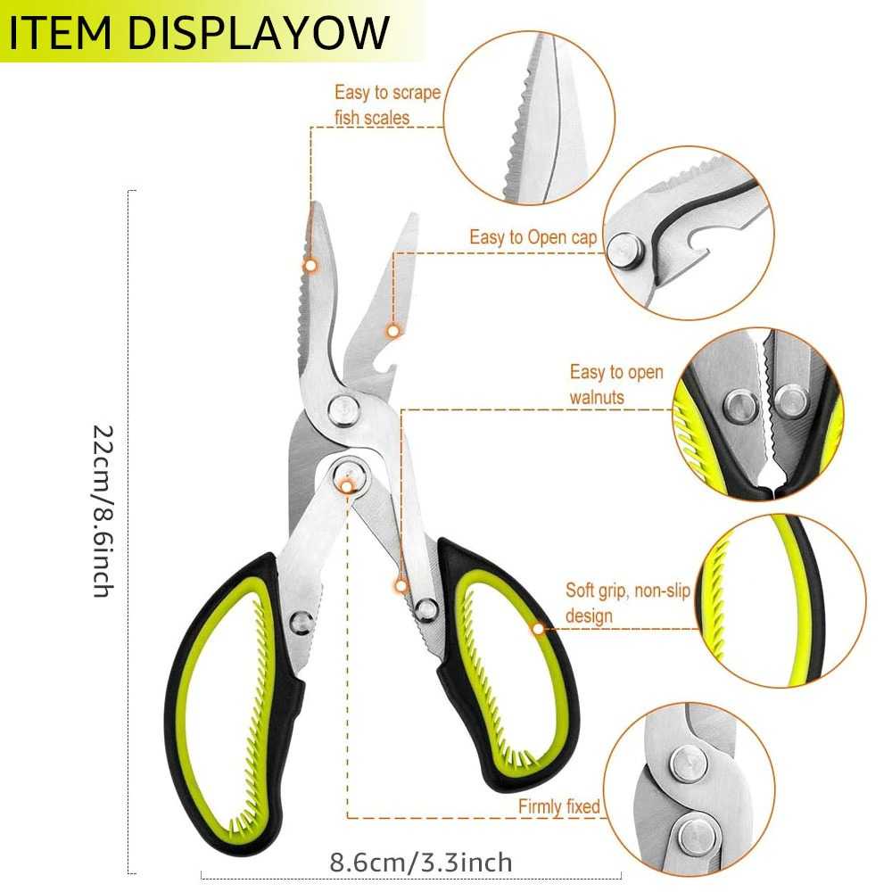 TD-AI04 ANGITS Gunting Daging Dapur Multifungsi Kitchen Meat Scissors - MY001