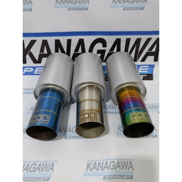 | Cuci Gudang | Knalpot Mobil HKS Racing Muffler Plong Brong Bass Bulat - Exhaust tip / Ujung Mufler