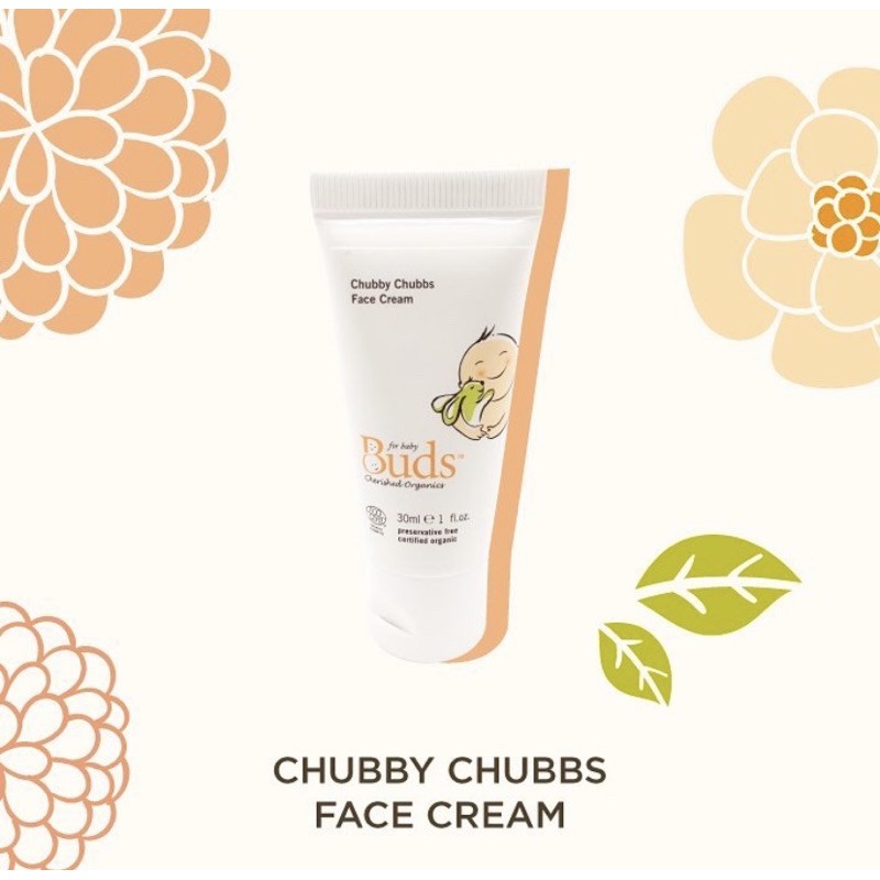 Buds organics chubby chubbs face cream - krim wajah bayi