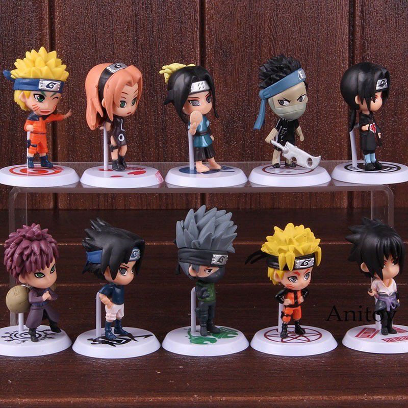 (BISA COD)Action mini figur chibi anime naruto kakashi gara shikamaru sakura itachi sasuke obito