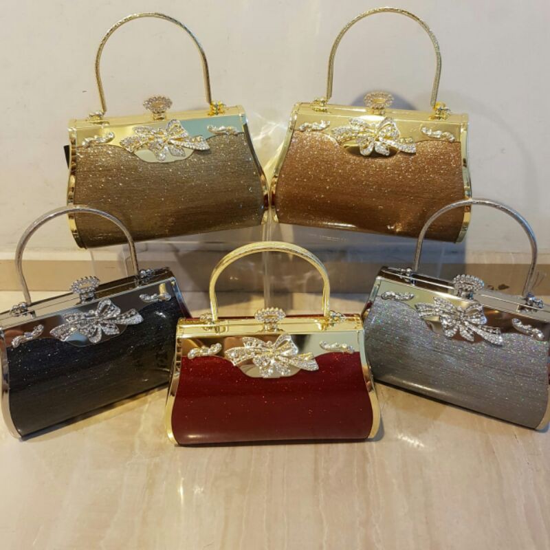 Tas Pesta  Farnell Wanita Ukuran Besar Cantik Clutch Diamond 2896 Elegan