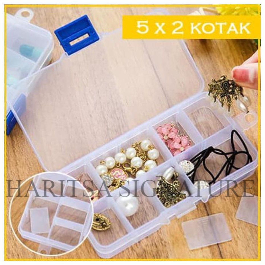 BOX SEKAT 10 / KOTAK PLASTIK 10 SEKAT