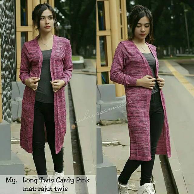 LONG TWIST CARDIGAN