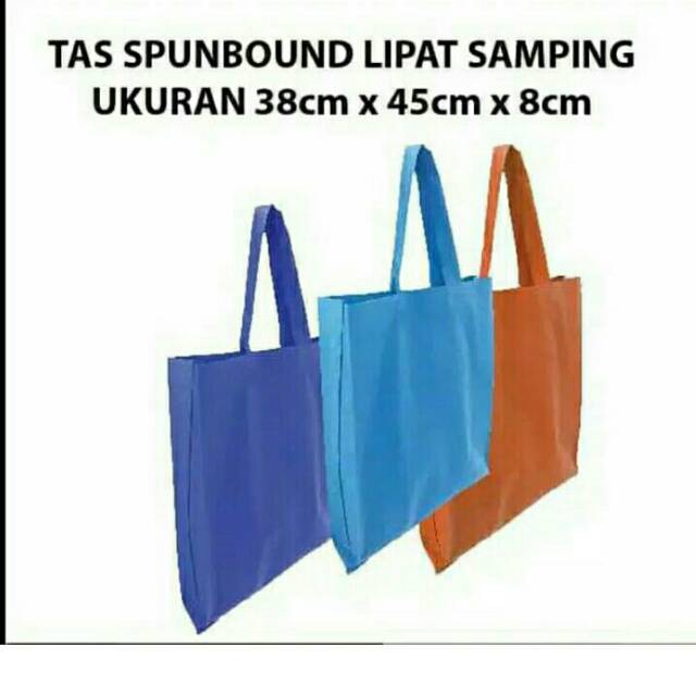 

Tas Spunbond / Tas suvenir/ Goodiebag Lipat Samping Ukuran 38Cm X 45Cm X 8Cm Polos eceran
