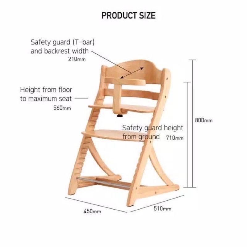 Yamatoya sukusuku plus table high chair / highchair yamatoya sukusuku / yamatoya Suku suku / kursi makan anak / kursi makan dewasa / kayu