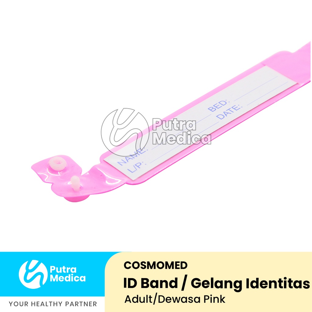 Cosmomed ID Band Dewasa - 1 Pc / Gelang Identitas Identifikasi Pasien / Identification Bracelet