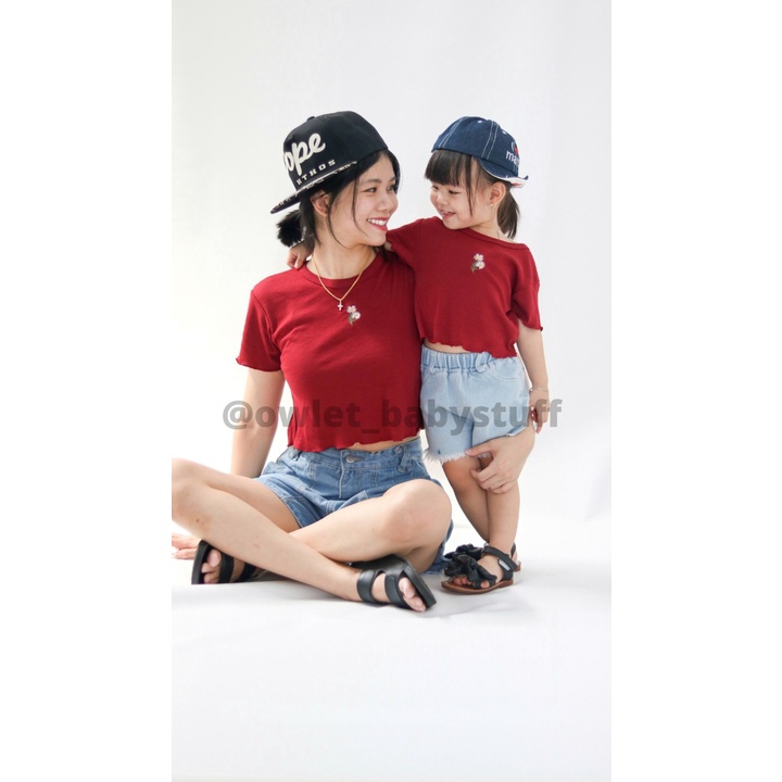 Owlet -  Blouse anak / kaos anak perempuan / Atasan anak perempuan / atasan crop top anak remaja / atasan crop tee / crop top