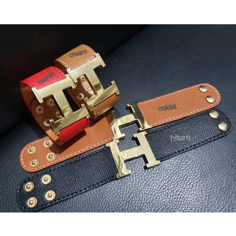 Gelang Kulit  Branded band Gelang Kulit Viral  Premium Quality Tidak karatan 8829