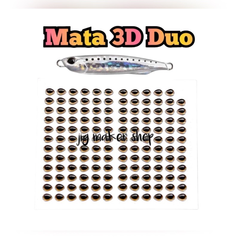 grosir stiker mata ikan duo oval 3D  500pcs/ 250pasang