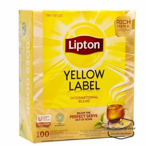 

Lipton Yellow Label Tea Teh Non Envelop / Unenvelop isi 100 sheet @2g