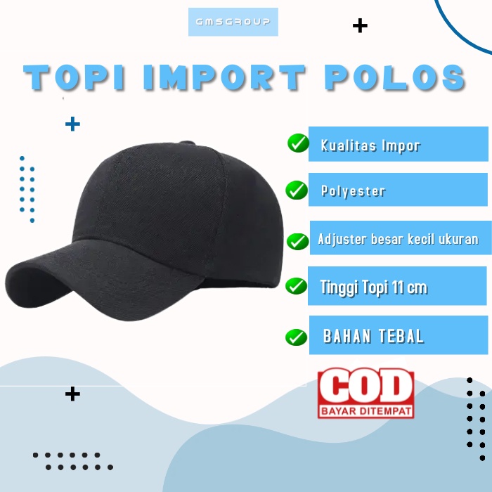 Topi Import POLOS  Baseball Topi Golf Topi Pria Trendy