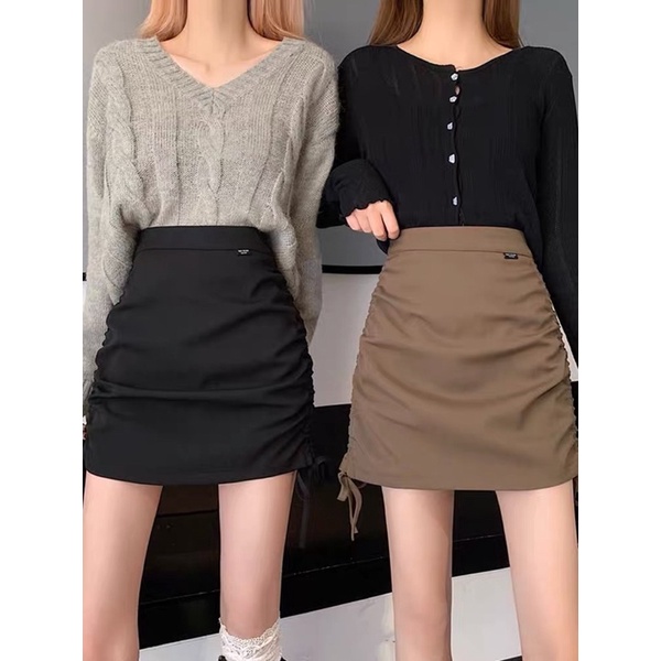 (S-XXL) POPPY SKIRT KOREAN STYLE ROK WANITA SERUT