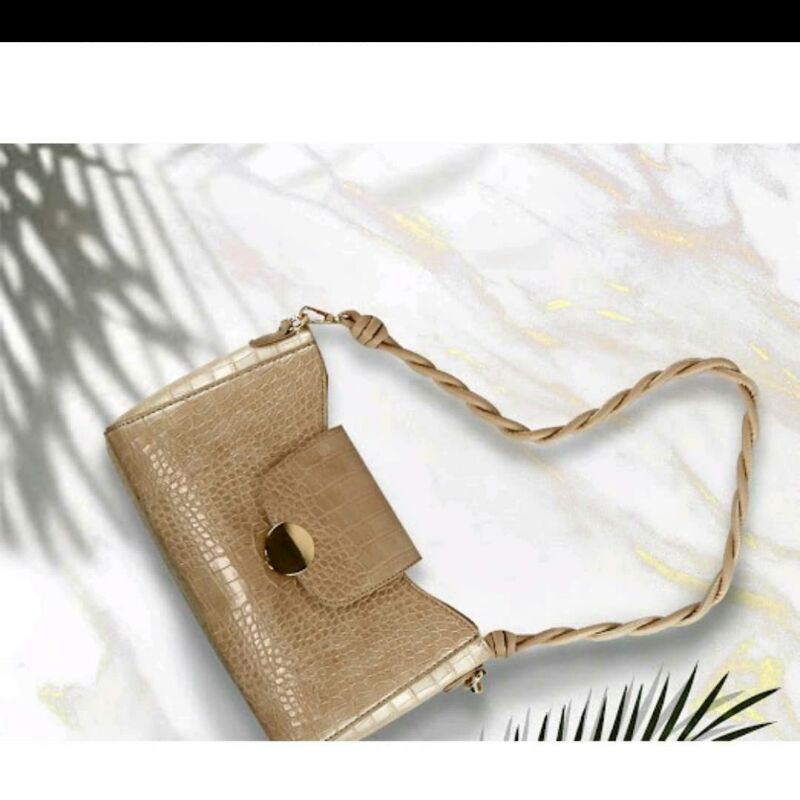 Tas Handbag ZARA croco model tali kepang Import