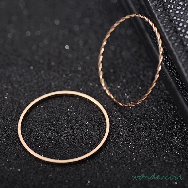 Cincin Mini Korea Wanita simple elegant fashion cocok untuk pesta formal dan hadiah-Won
