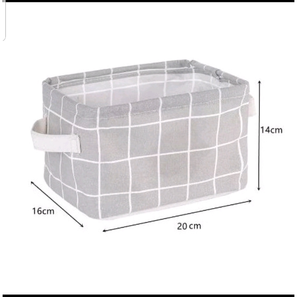 Keranjang Lipat Desktop Storage Box Organizer Kotak Penyimpanan Tempat Wadah Aksesoris Mini