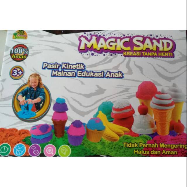 Mainan pasir warna warni